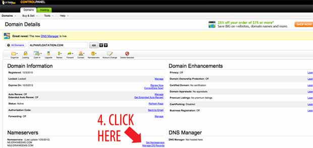 Godaddy Help Nameservers