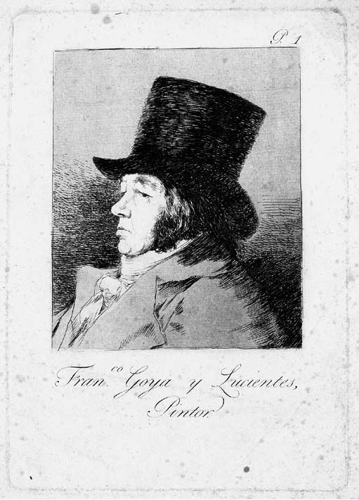 Goya Caprichos Self Portrait