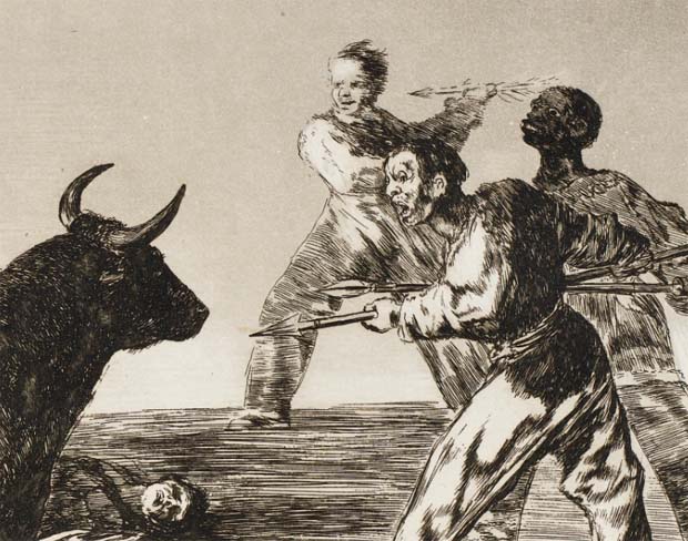 Goya Bull Fighting Print