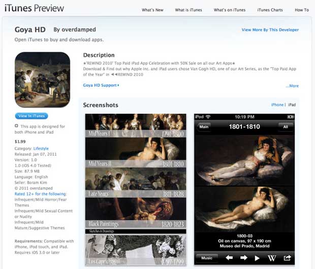Goya app for ipod itunes