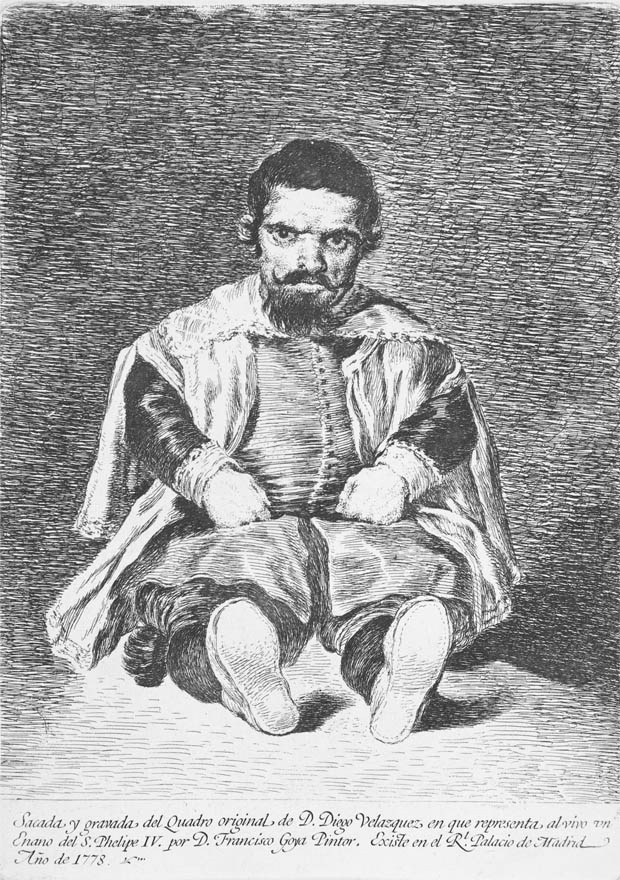 Goya Etching of El Primo - after Velasquez