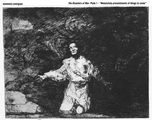 Goya Disparates Plate 19 - A Familiar Folly - 
Disparate conocido