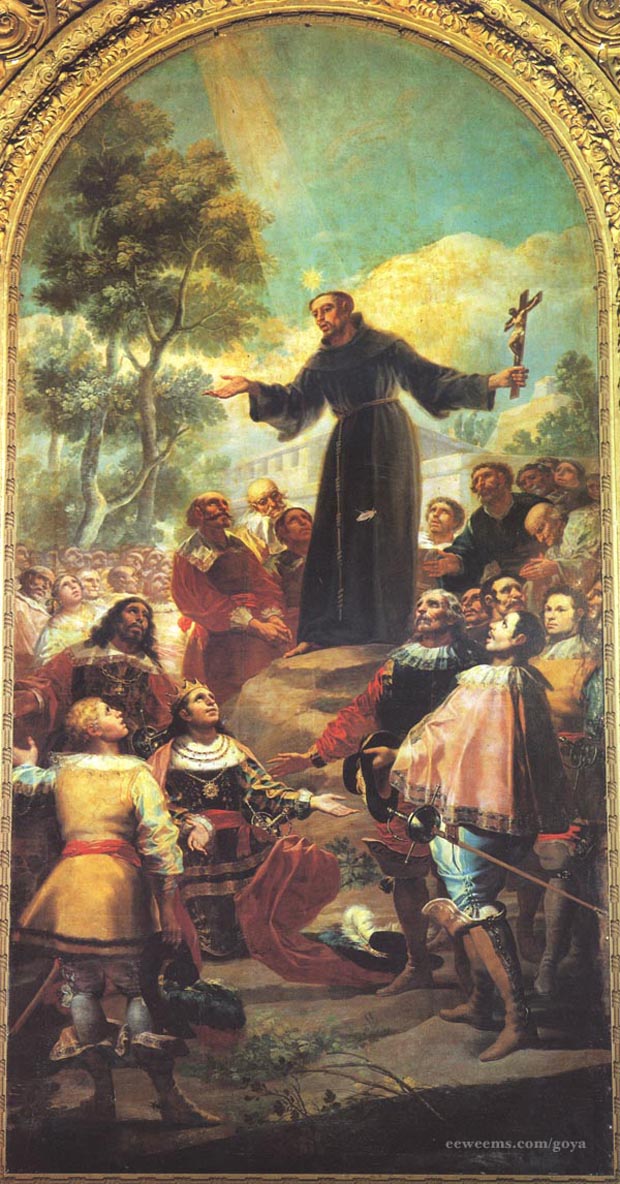 Goya painting - Sermon of Saint Bernardino of Siena