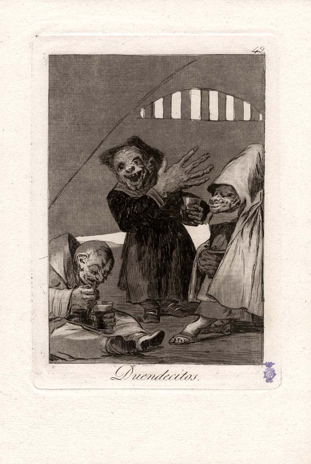 Goya etching - Duendescitos