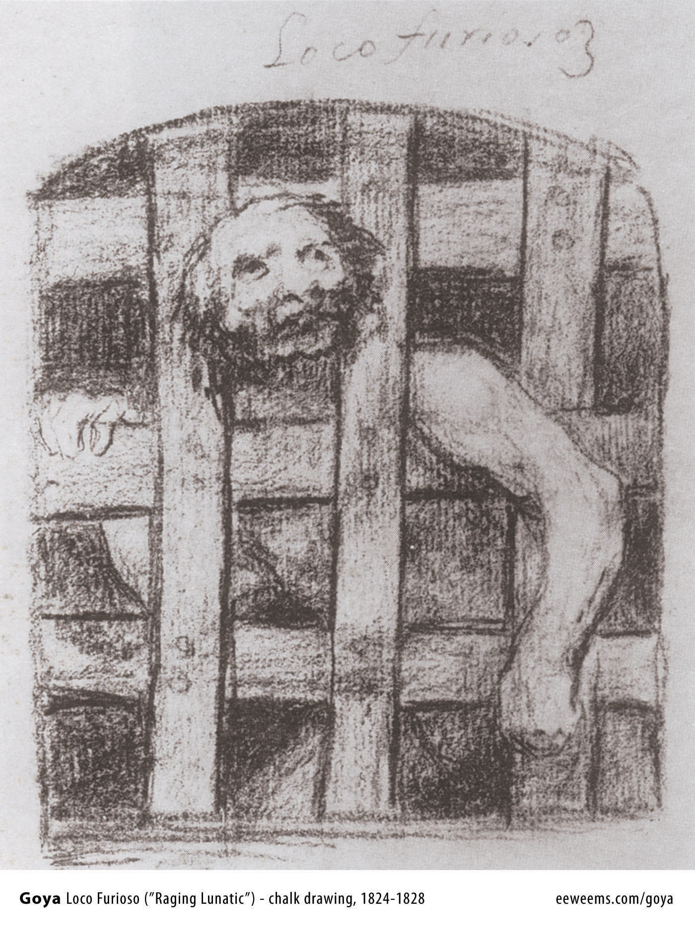 Goya Madhouse Chalk Drawing