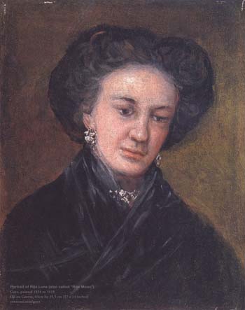 Goya portrait of actress RIta Luna Moon Portrait Rita Luna Moon