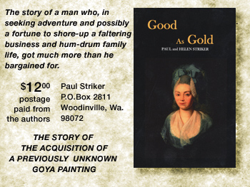 Goya Book GOOD AS GOLD Rare Discovered Goya