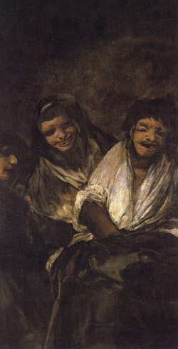 Goya Two Women Black Painting