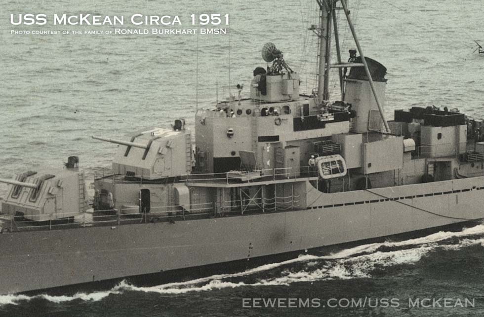USS McKean 1951 Profile of the destroyer