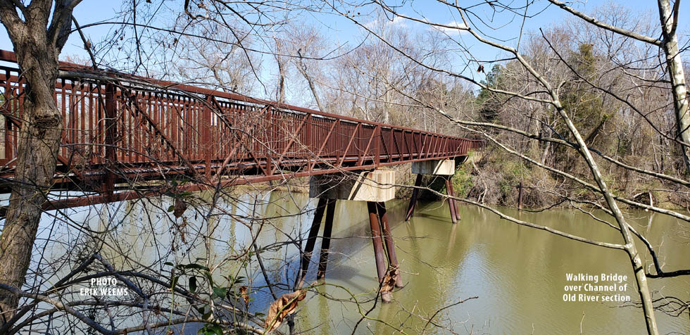 Walking birdge over old James River Channel