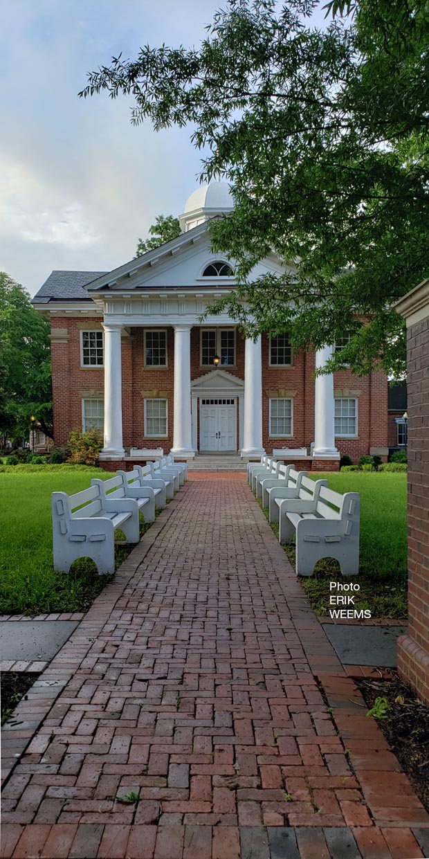 Brick Walk Way at the Chesterfield Historical Court House