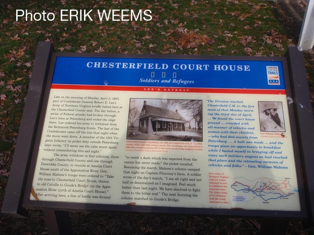 County Court House Marker with History - Chesterfield Virginia