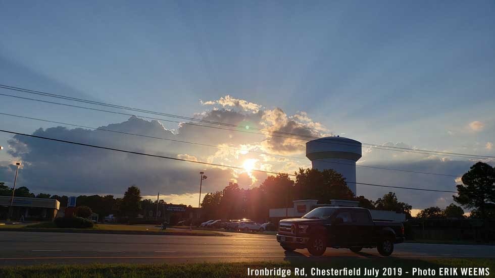 Sunset on Ironbridge Road Watertower Chesterfield Virginia