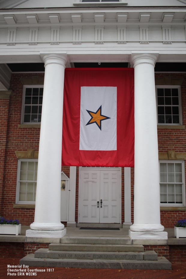 Flag memorial Day Historical Court House Chesterfield