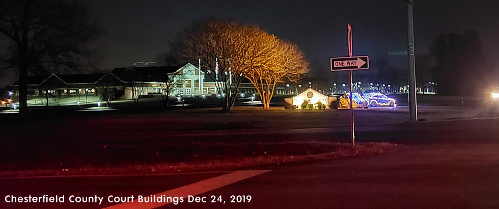 Chesterfield County Court House Evening Christmas