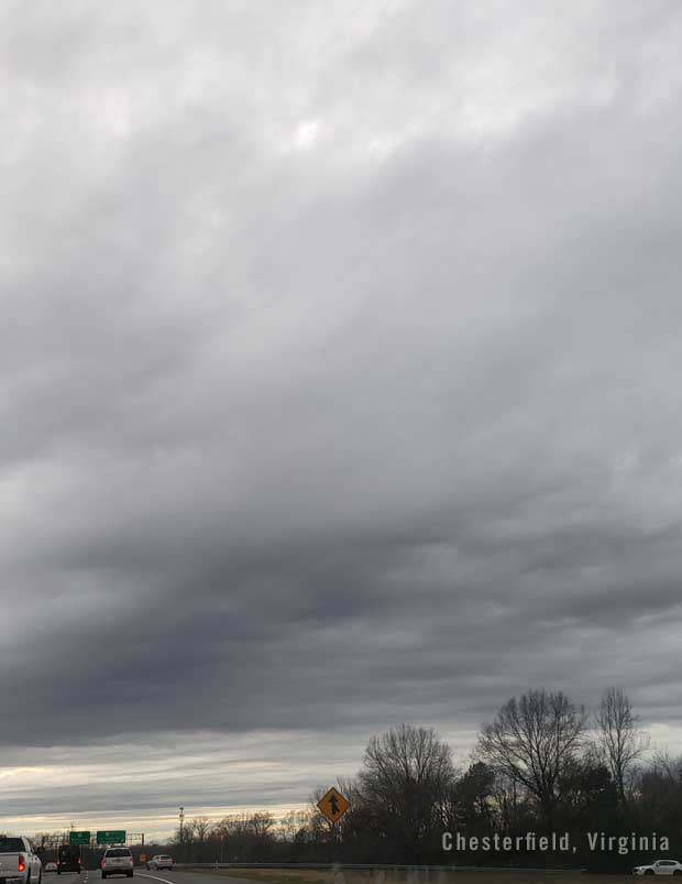 Winter Sky over Chesterfield