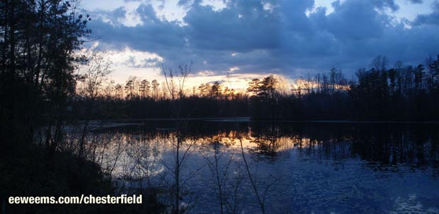 Cosby Lake at Dusk in Chesterfield Virginia