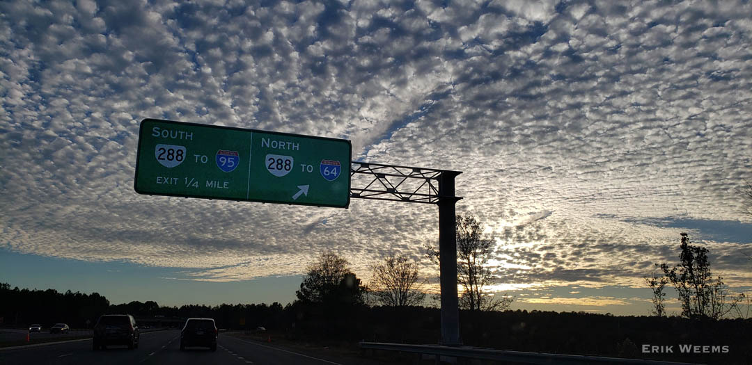 Exit ramp onto 288 from Ironbridge in Chesterfield