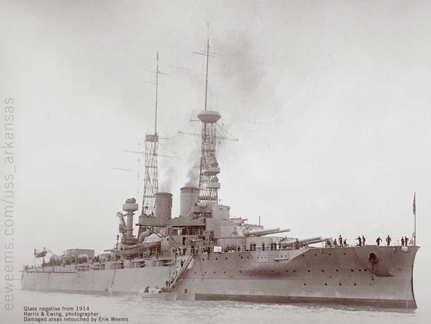 USS Arkansas Battleship 1914