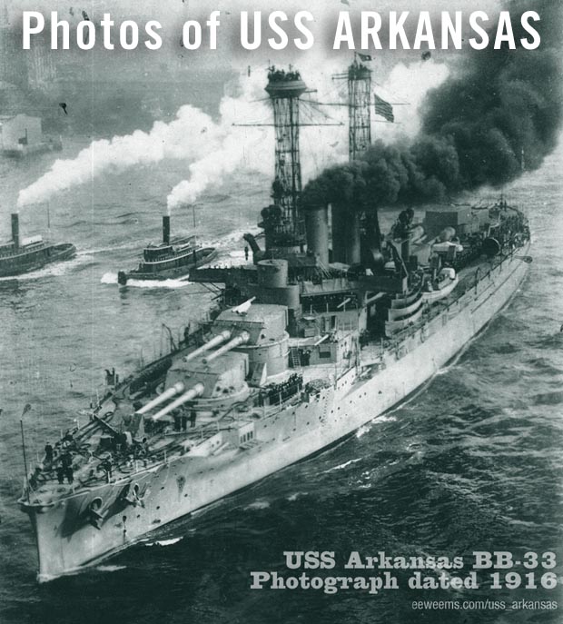 USS Arkansas BB-33 - click to enlarge