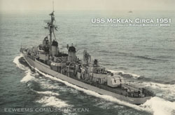 USS McKean Destroyer from port stern